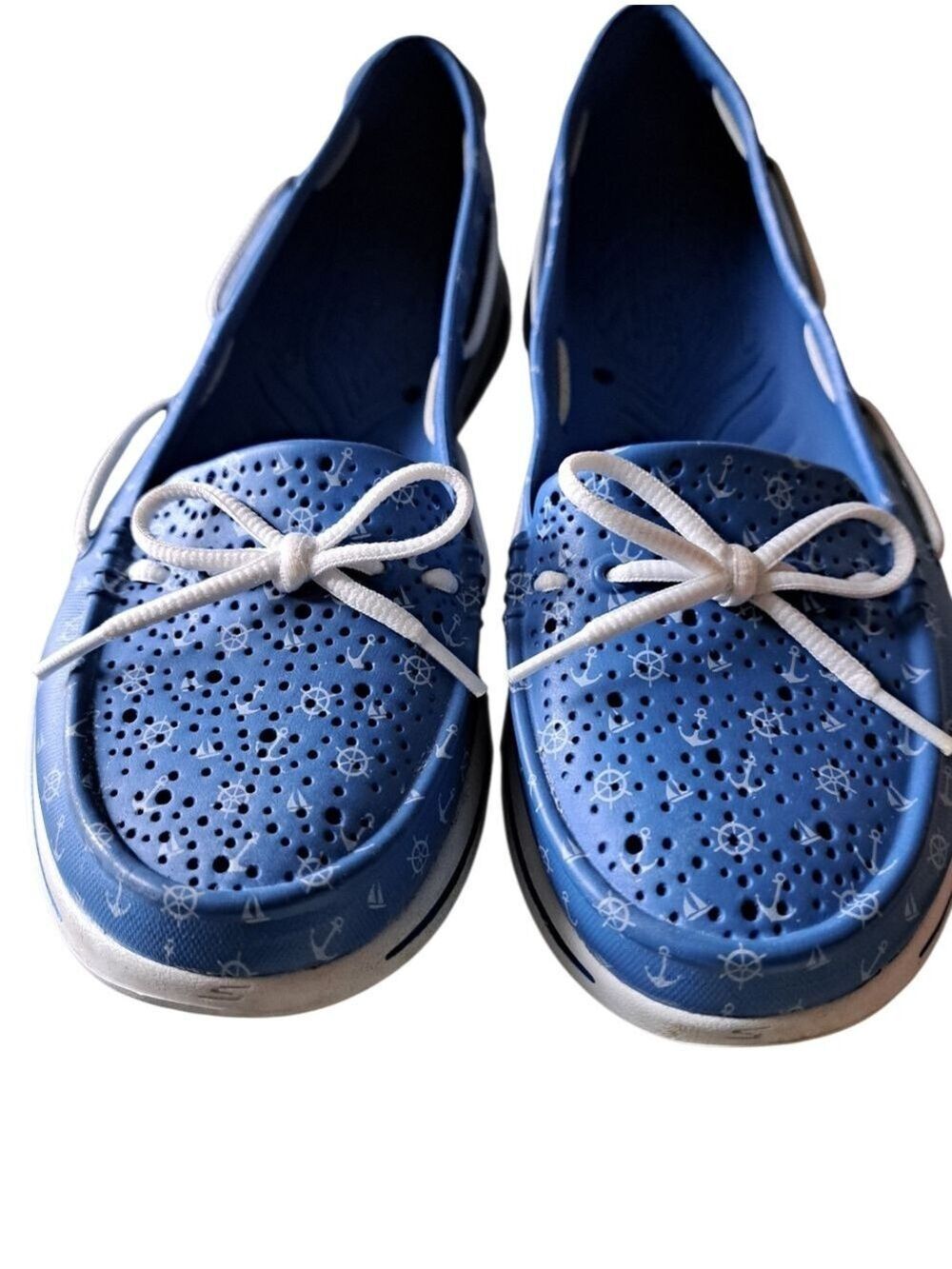 Skechers Cali Gear Ultra Go Walk Nautical Boat Shoes coastal lightweight blue 6